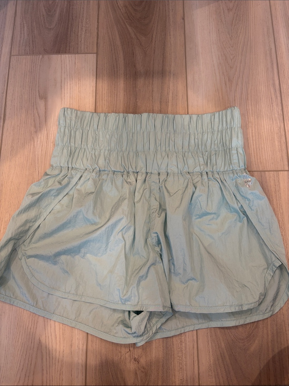 FP Movement by Free People Pale Blue High-Waist Athletic Shorts